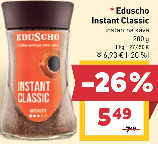 Eduscho Instant Classic instantná káva
