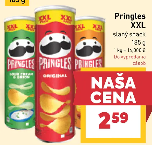 Pringles slaný snack