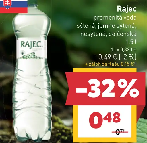 Rajec Pramenitá voda sýtená