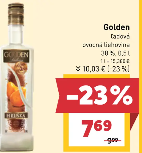 Golden ľadová ovocná liehovina