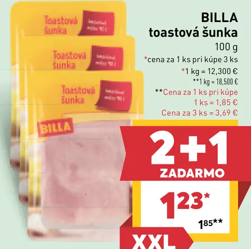 BILLA toastová šunka