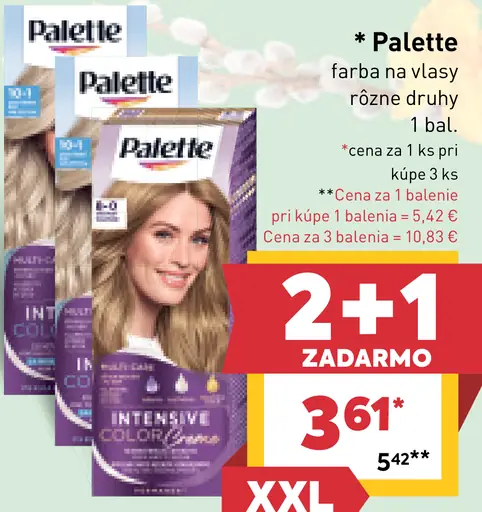 Palette Farba na vlasy