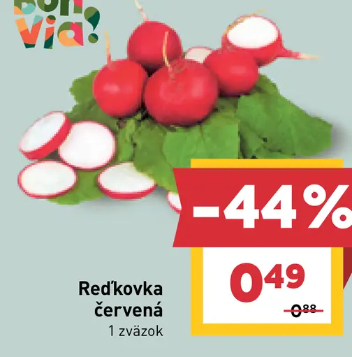 Bon Via reďkovka červená