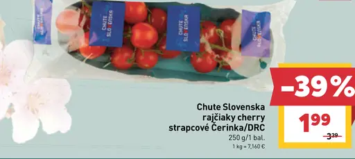 Chute Slovenska rajčiaky cherry strapcové Cerinka/DRC