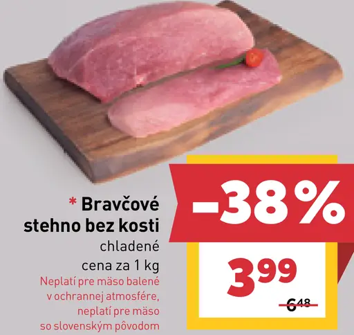Bravčové stehno bez kosti chladené