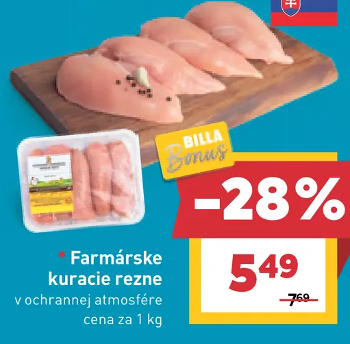 Farmárske kuracie rezne v ochrannej atmosfére