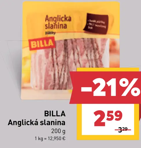 BILLA Anglická slanina
