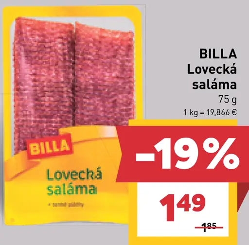 BILLA Lovecká saláma