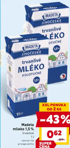 Madeta Trvanlivé mlieko