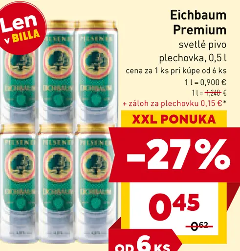 Eichbaum Premium svetlé pivo plechovka