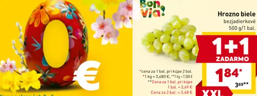 Bon Via hrozno biele bezjadierkové