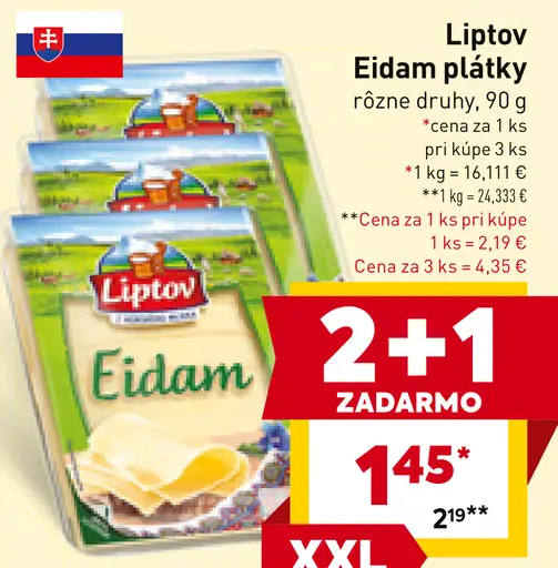 Liptov Eidam plátky
