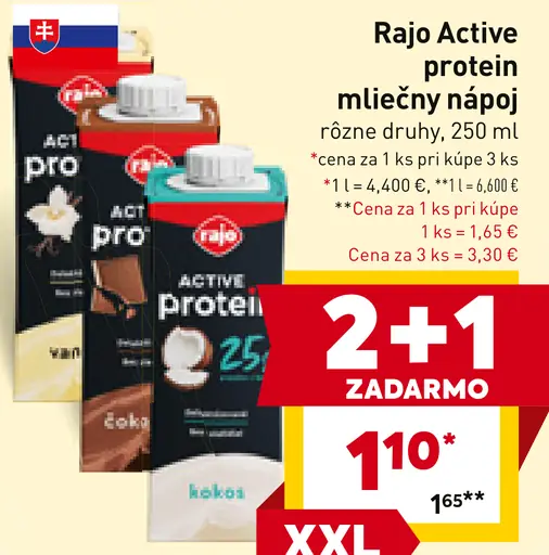 Rajo Active Protein Mliečny Nápoj