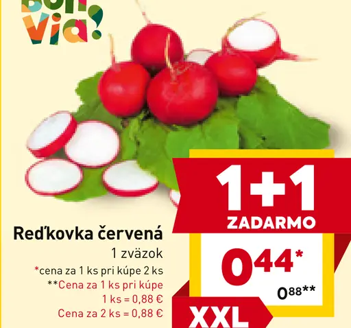 Bon Via reďkovka červená
