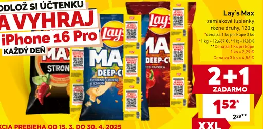 Lay's Max zemiakové lupienky