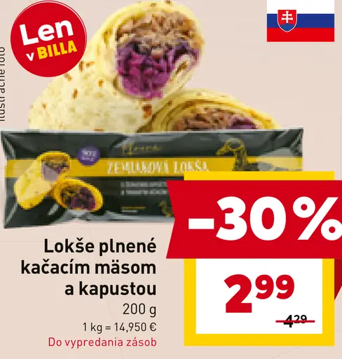 Lokše plnené kačacím mäsom a kapustou