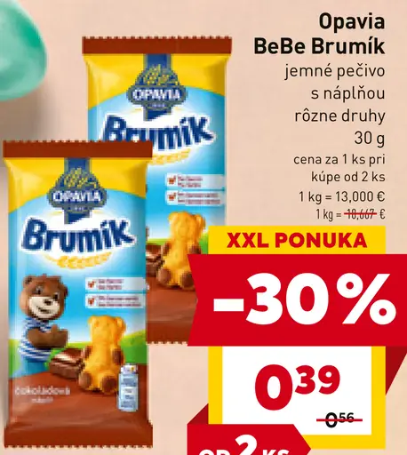 Opavia BeBe Brumík jemné pečivo s náplňou