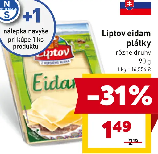 Liptov Eidam plátky