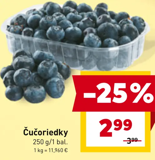 Čučoriedky vanička