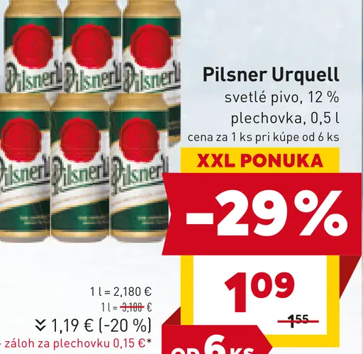 Pilsner Urquell plechovka