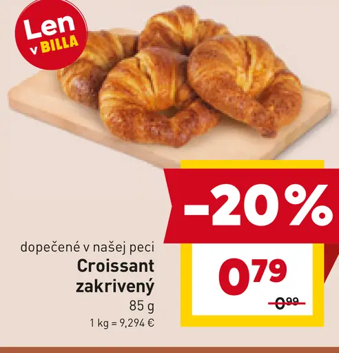 Croissant zakrivený