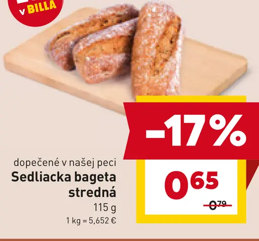 Sedliacka bageta stredná