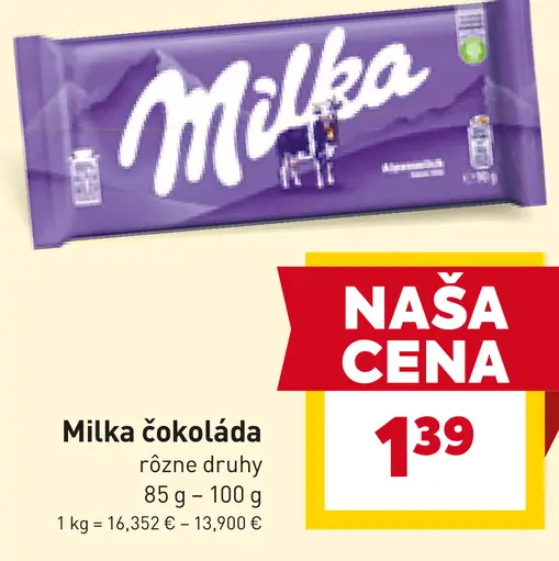 Milka Mliečna čokoláda