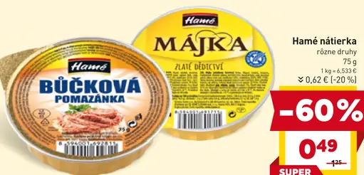 Hamé nátierka Májka Bůčková