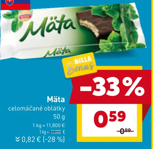 Máta celočakankové oblátky