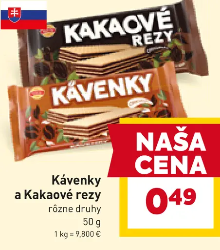Kávenky a Kakaové rezy