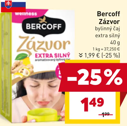 Bercoff Zázvor Extra silný čaj