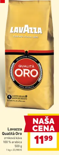 Lavazza Qualita Oro Pražená zrnková káva