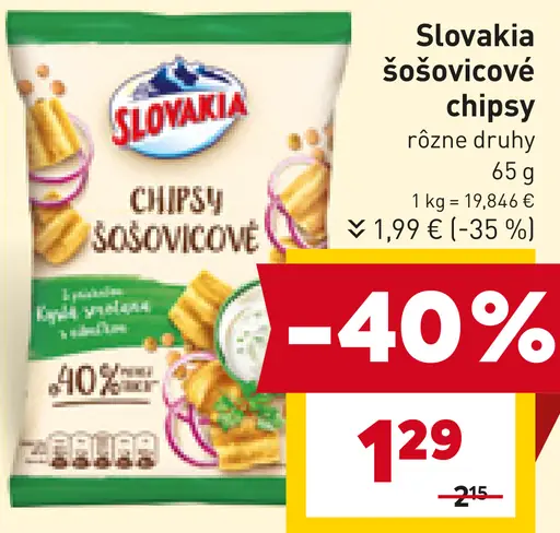 Slovakia Šošovicové chipsy