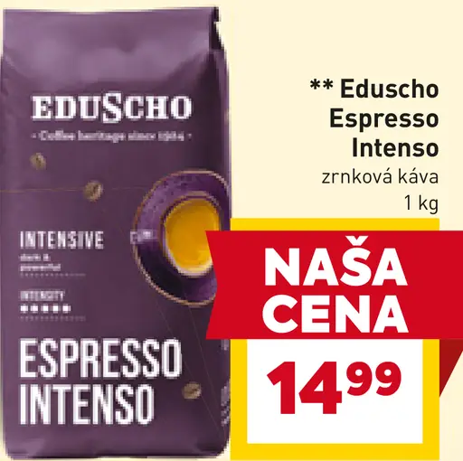 Eduscho Espresso Intenso pražená zrnková káva