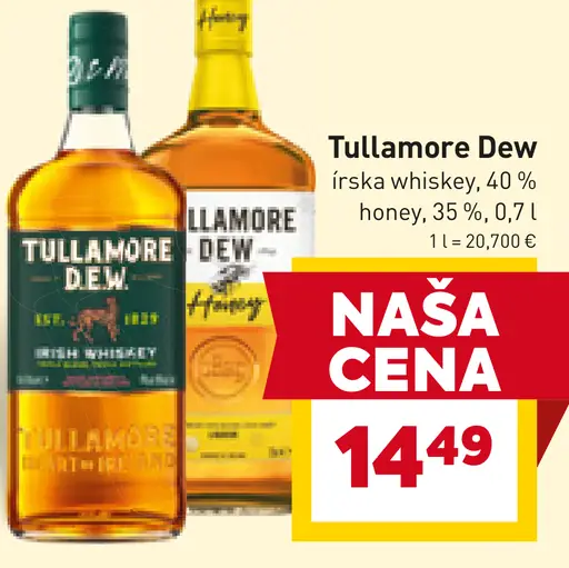 Tullamore Dew írska whiskey