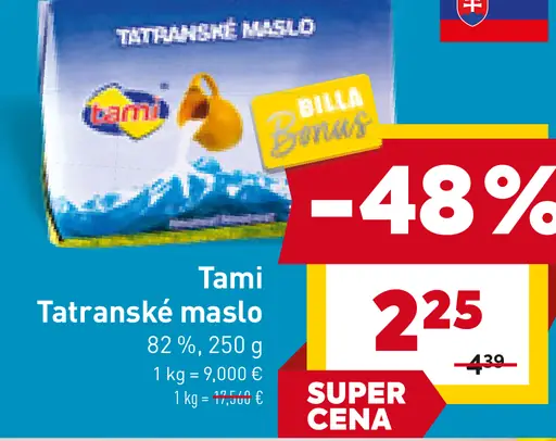 Tami Tatranské maslo