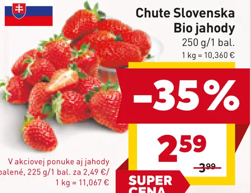 Chute Slovenska Bio jahody