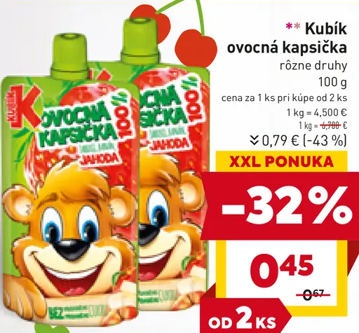 Kubík ovocná kapsička