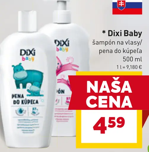 Dixi Baby šampón na vlasy/pěna do kúpeľa