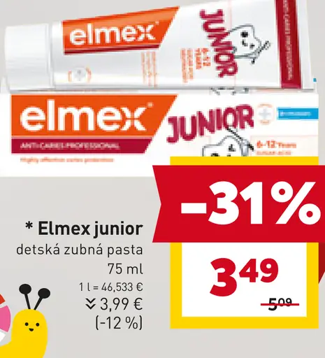 Elmex Junior detská zubná pasta
