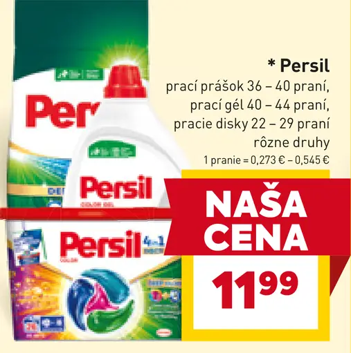 Persil prací gél a prací prášok