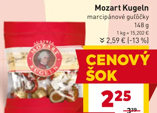 Mozart Kugeln marcipánové guľôčky