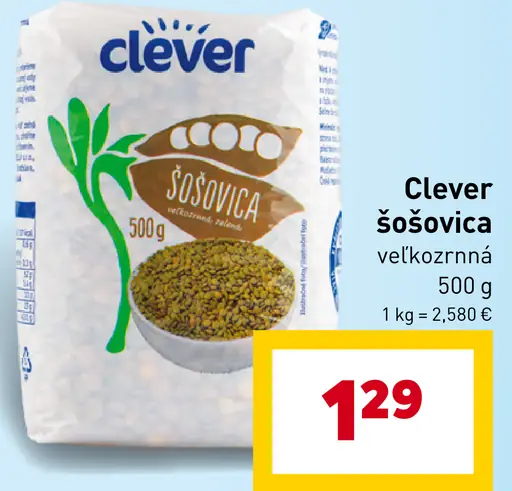 Clever šošovica veľkozrnná