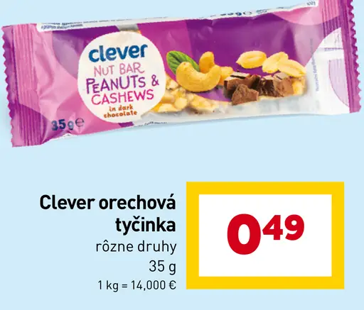Clever oriešková tyčinka