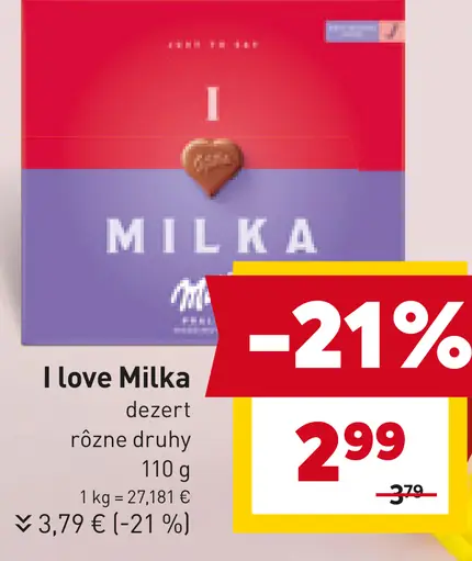 I love Milka dezert