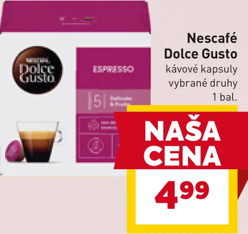 Nescafé Dolce Gusto kávové kapsuly