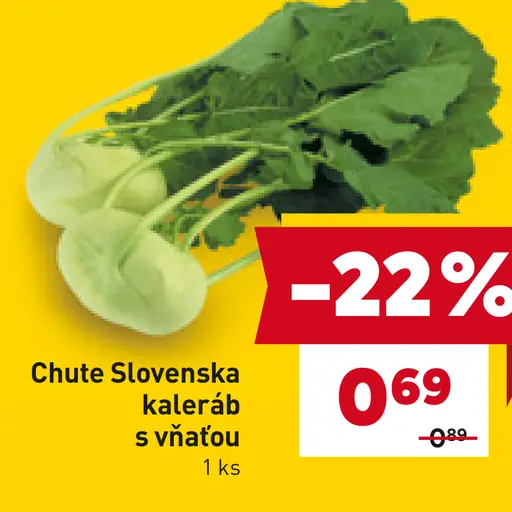 Chute Slovenska kaleráb s vňaťou