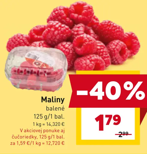 Maliny balené