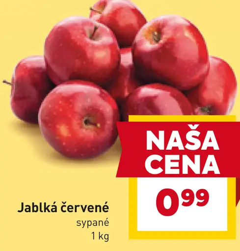 Jablká červené sypané