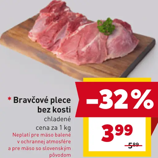 Bravčové plece bez kosti